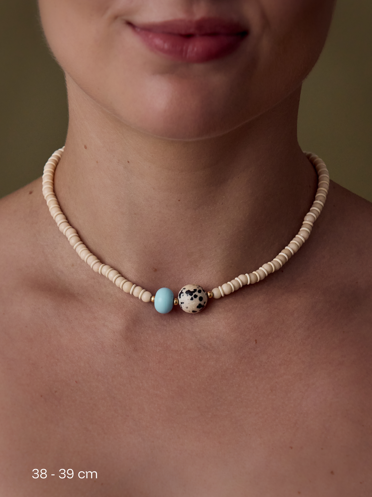 Shibori Bone Necklace