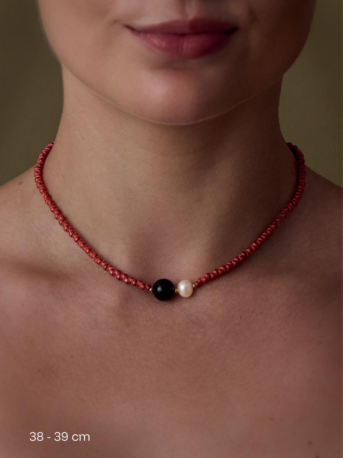 Shibori Rust Necklace