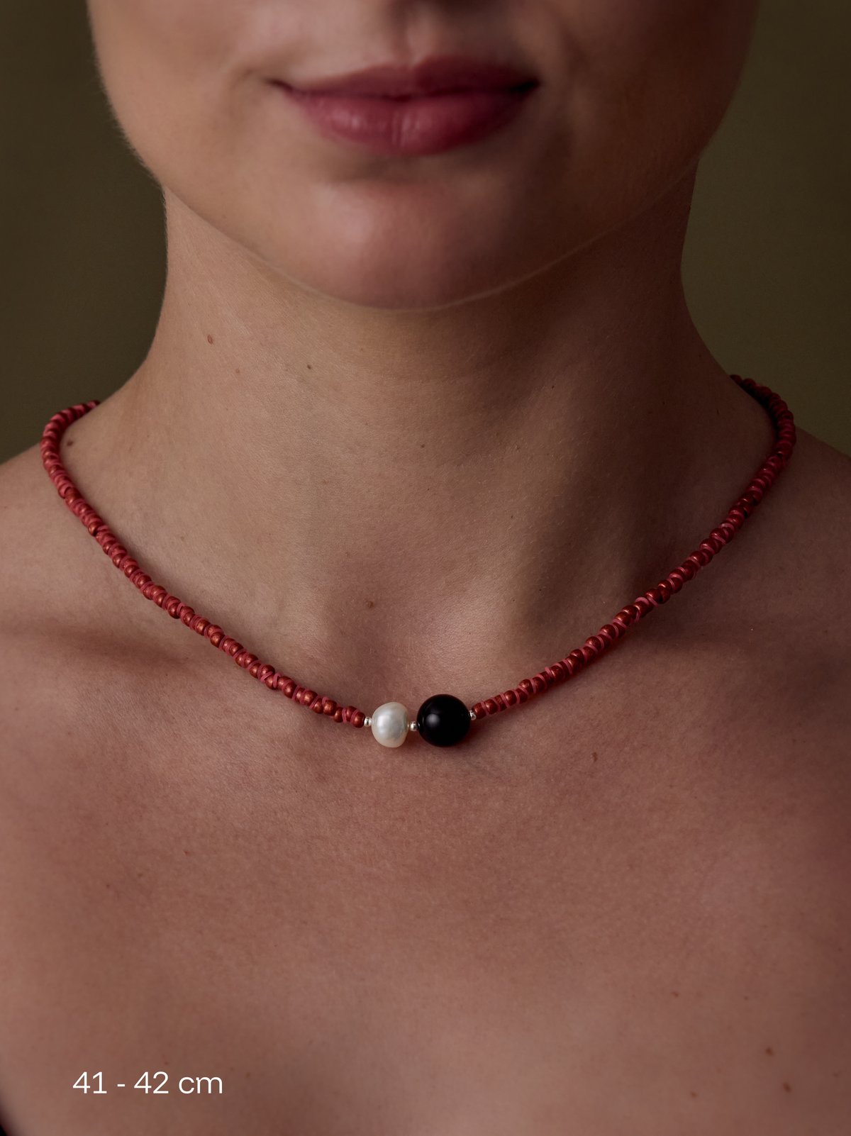 Shibori Rust Necklace