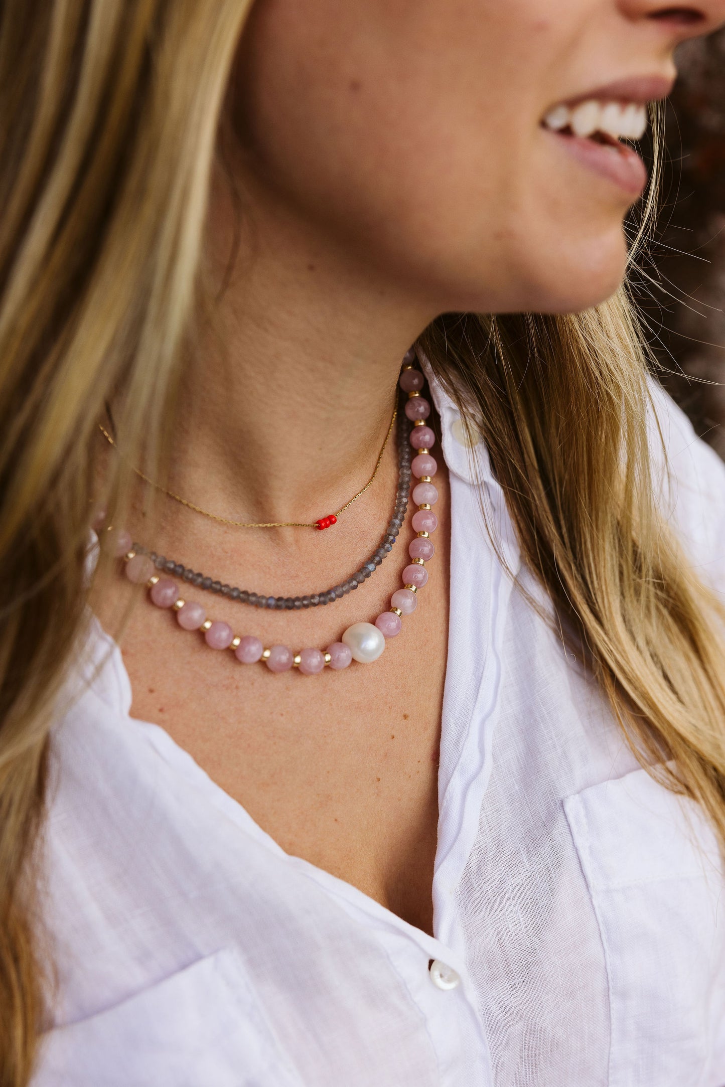Daydream Necklace | Madagascar Rose Quartz