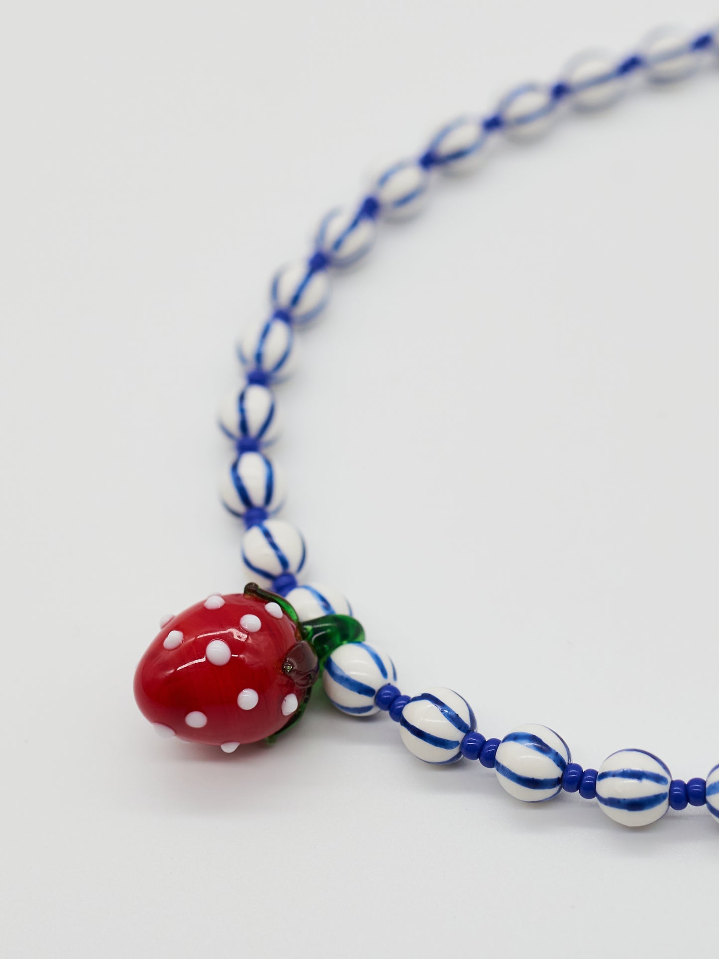Santorini Fruits Necklace | Strawberry Stripe