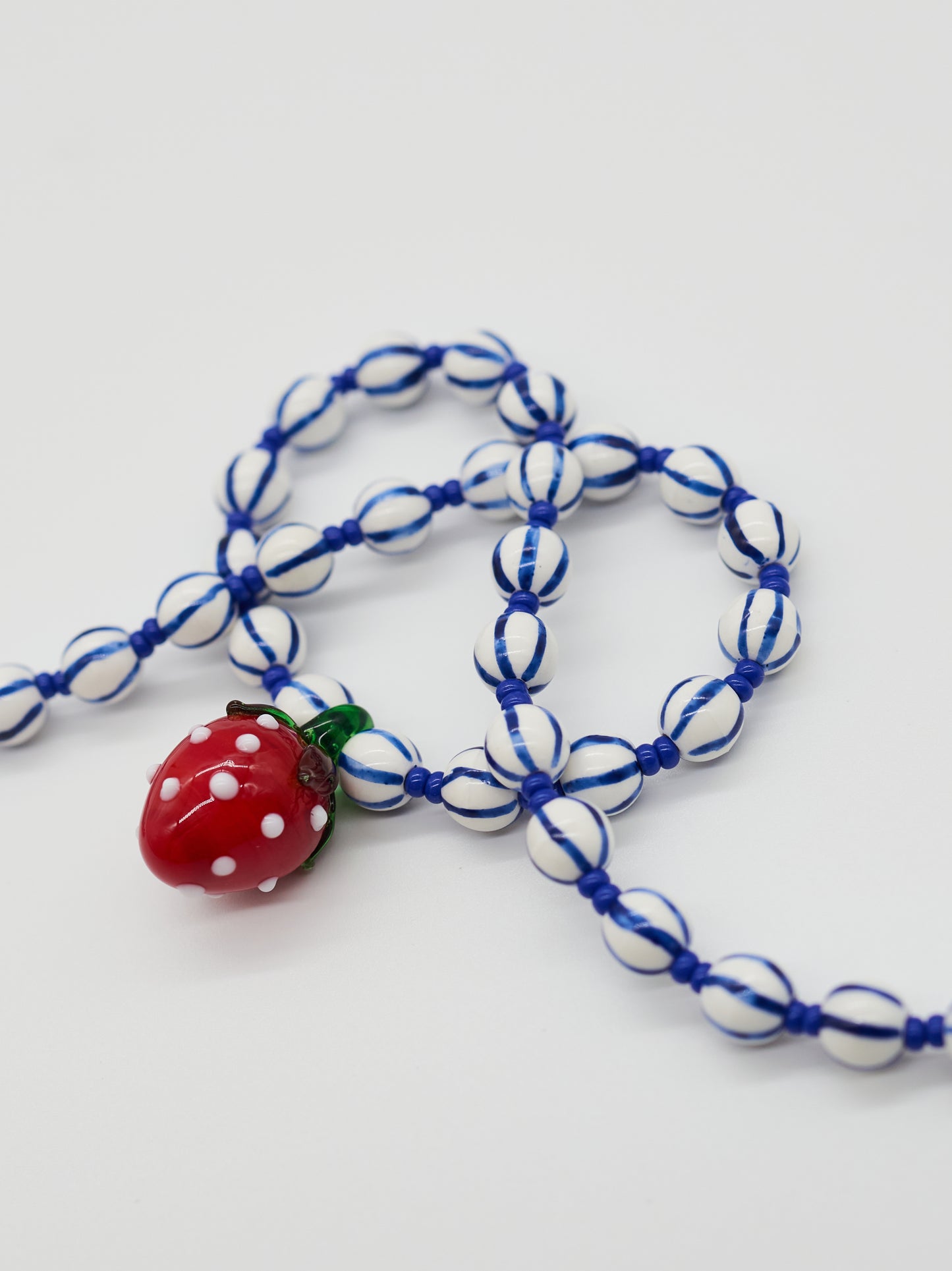 Santorini Fruits Necklace | Strawberry Stripe