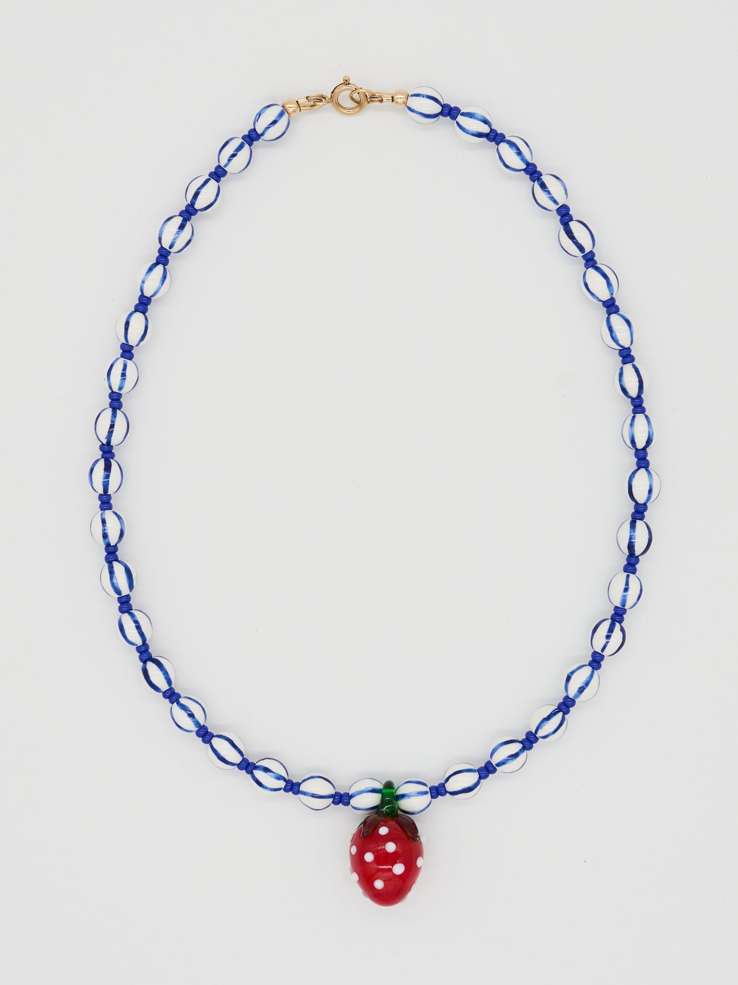Santorini Fruits Necklace | Strawberry Stripe