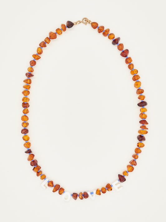 Amber  L O V E   Necklace